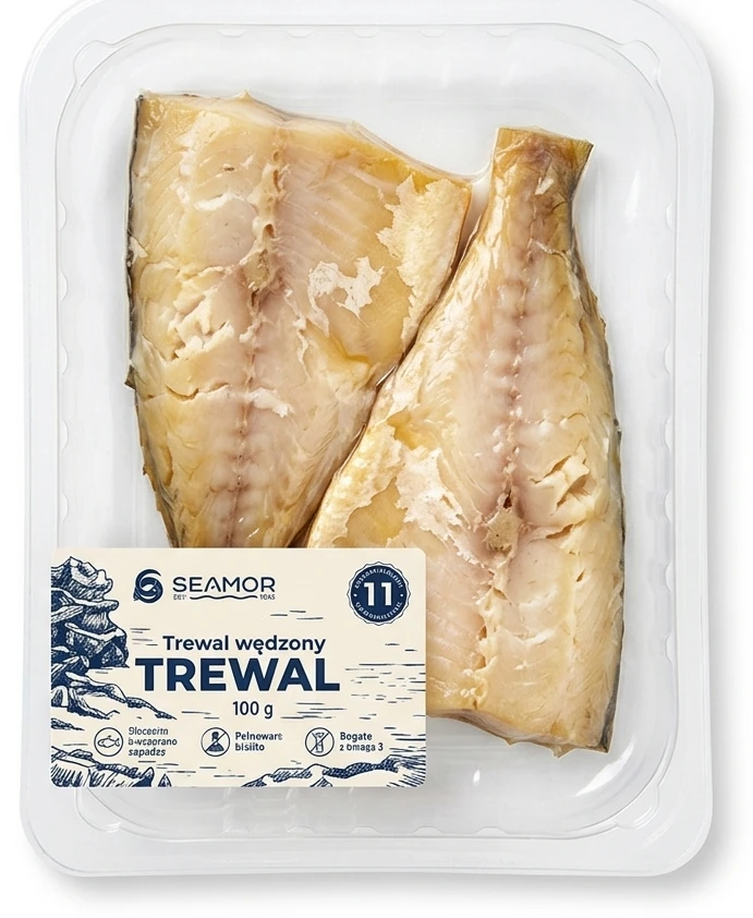 Trewal wędzony na gorąco, porcje