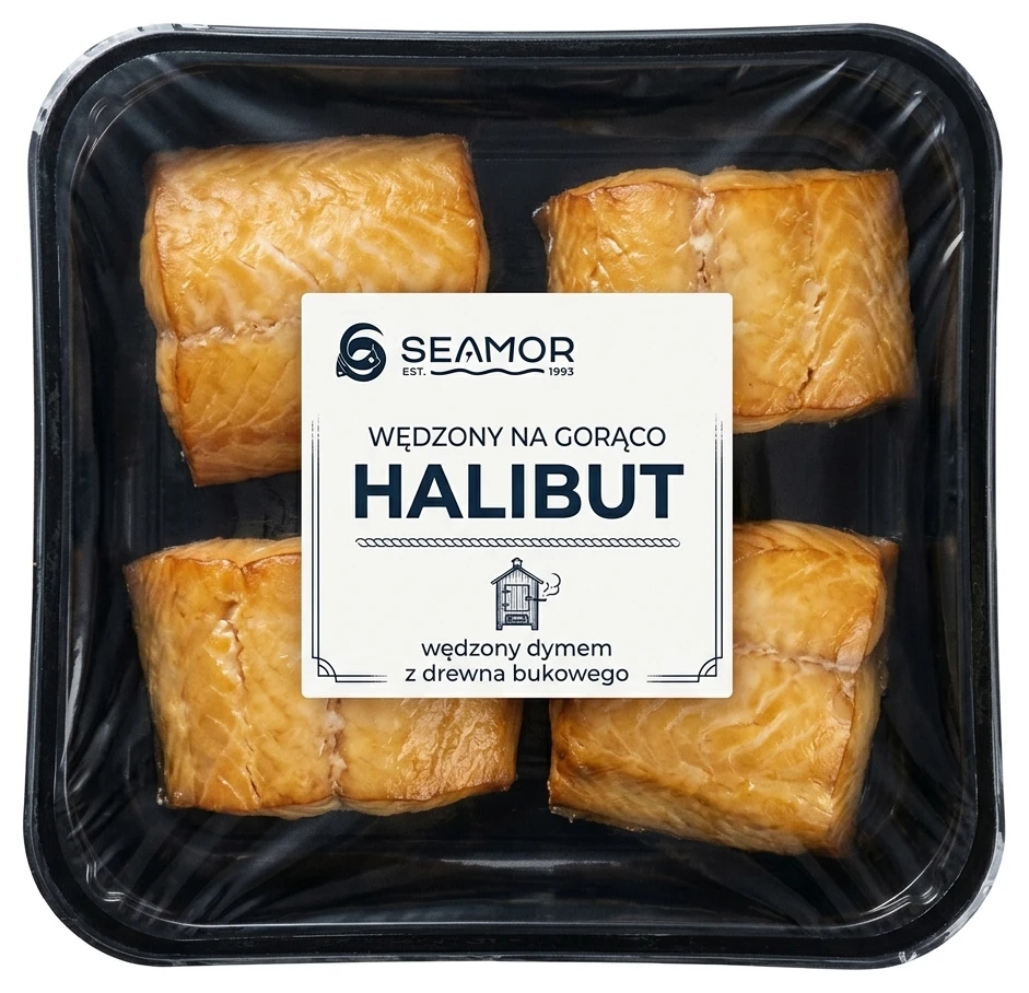Halibut wędzony na gorąco, porcje