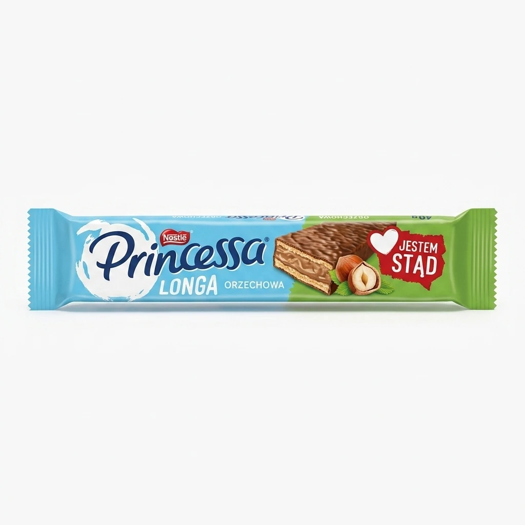 Wafel Princessa orzechowa longa 40g