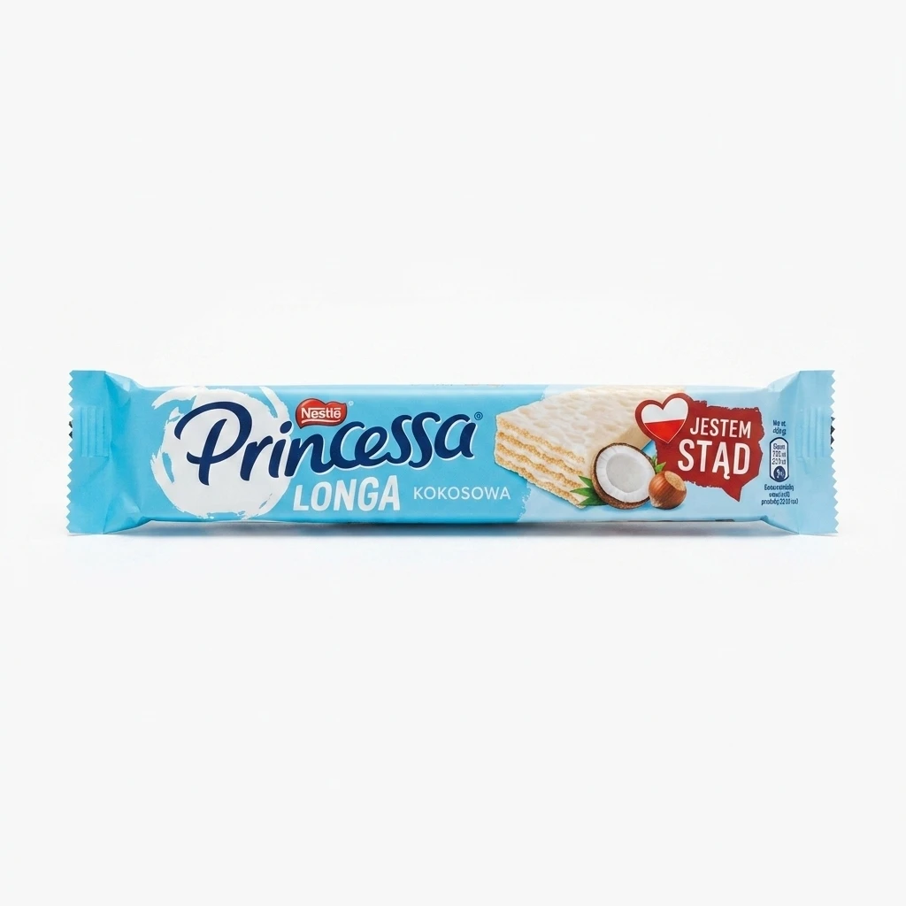 Wafel Princessa kokosowa longa 40g