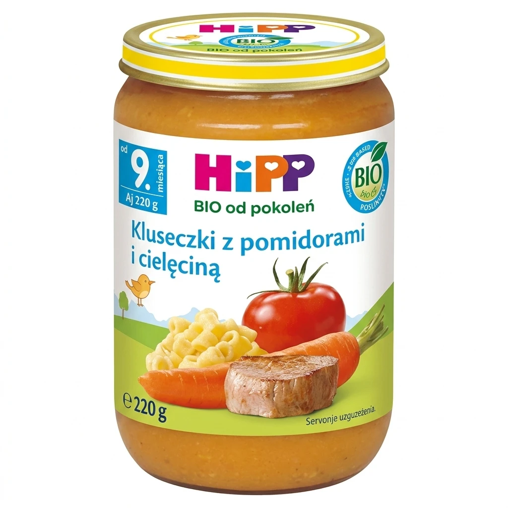 Danie kluseczki z pomidorami i cielęciną Hipp 220g