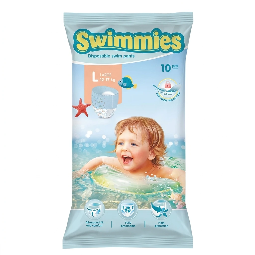 Pieluchy do pływania L 12-17kg Swimmies 10szt