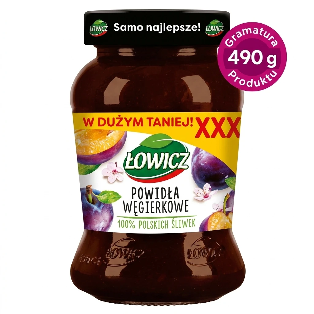 Powidła węgierkowe Łowicz 490g