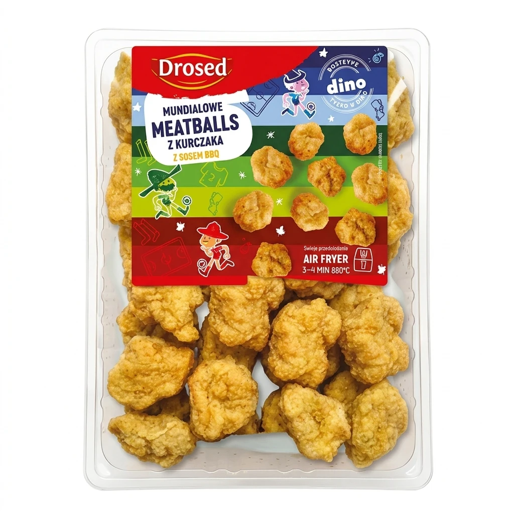 Meatballs z kurczaka z sosem BBQ Drosed 340g+80g