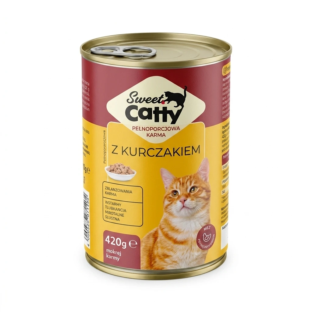 Karma dla kota mokra z kurczakiem Sweet Catty 420g