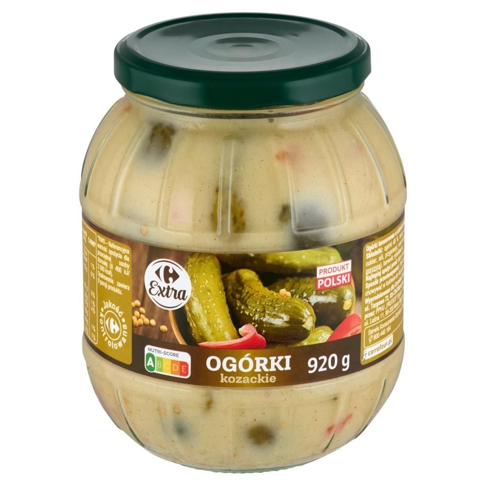 Carrefour Extra Ogórki kozackie 920 g
