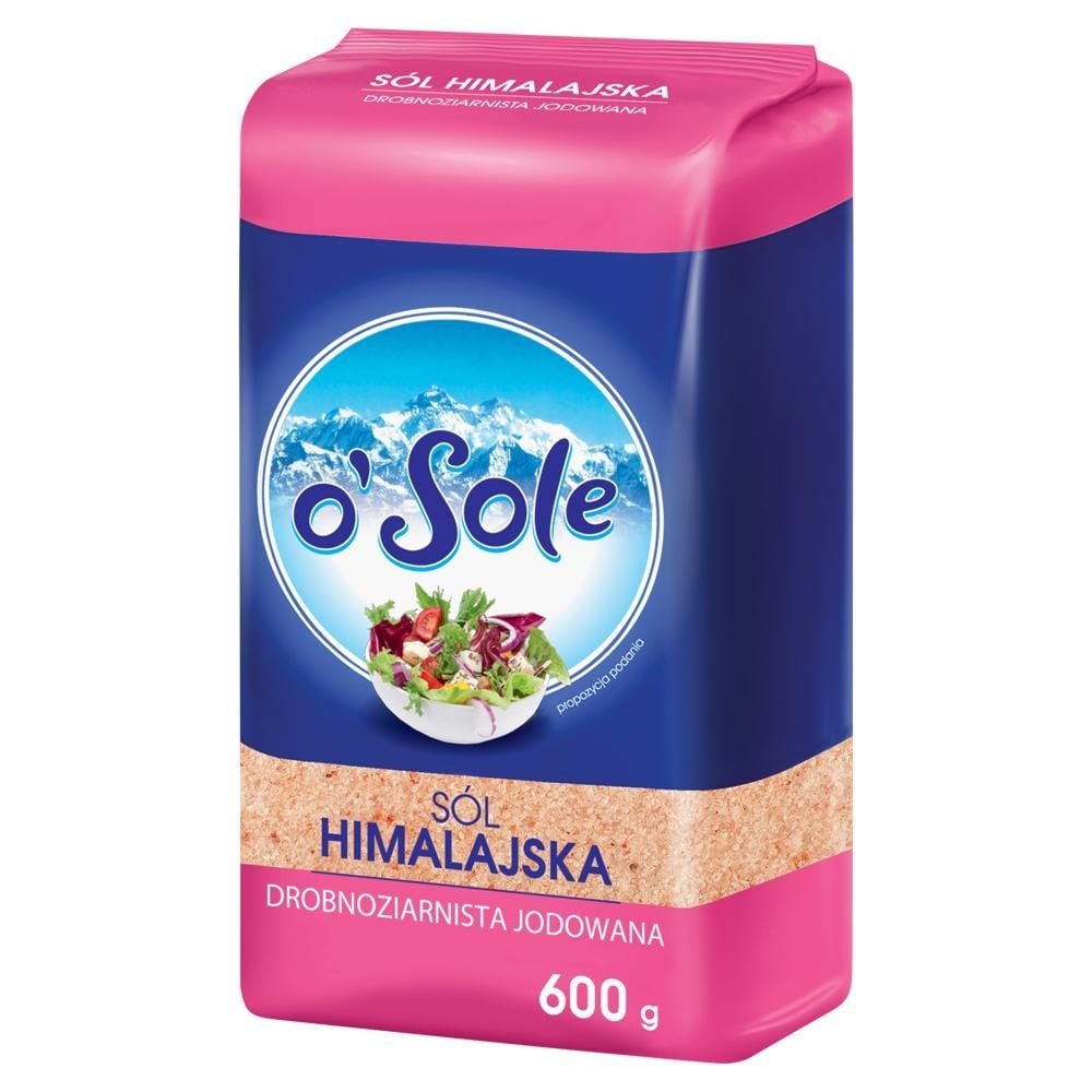o'Sole Sól himalajska drobnoziarnista jodowana 600 g