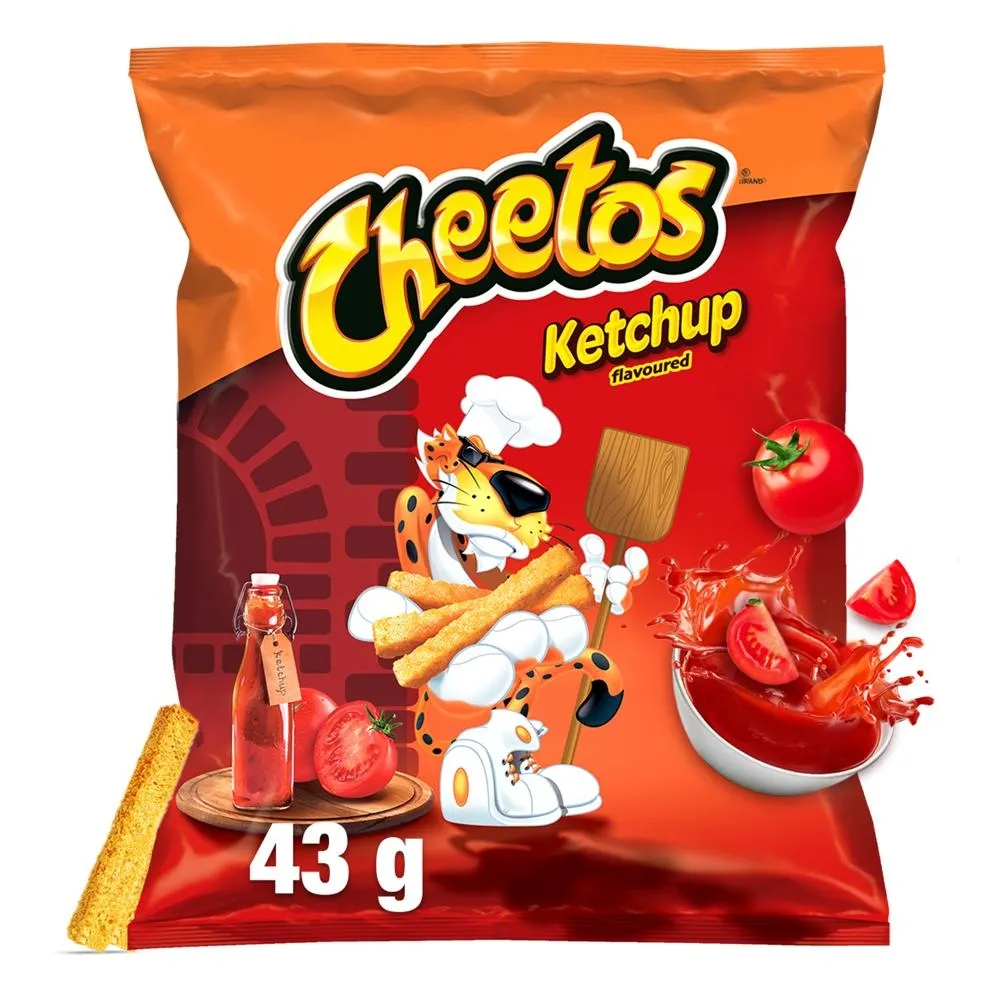 Cheetos Chrupki kukurydziane o smaku ketchupowym 43 g
