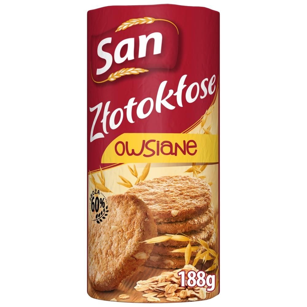 San Złotokłose ciastka owsiane - 188 g