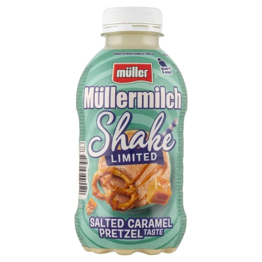 Müller Müllermilch Shake Napój mleczny o smaku słonego karmelu i precla 400 g