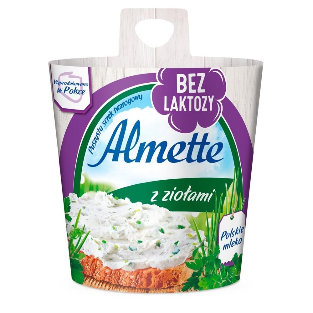 Almette Puszysty serek twarogowy z ziołami bez laktozy 150 g