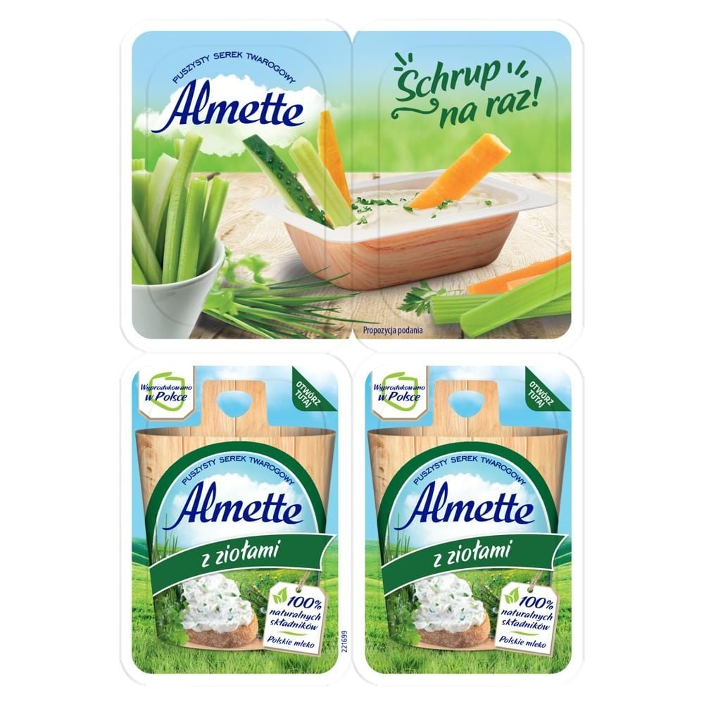 Almette Puszysty serek twarogowy z ziołami 120 g (4 x 30 g)