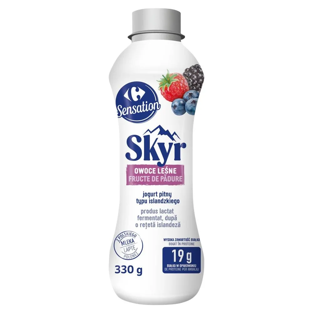 Carrefour Sensation Skyr jogurt pitny typu islandzkiego owoce leśne 330 g