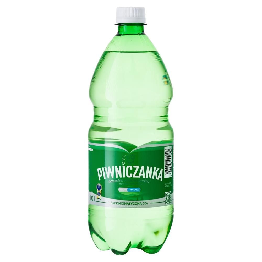 Piwniczanka Naturalna woda mineralna średnionasycona CO₂ 1,0 l