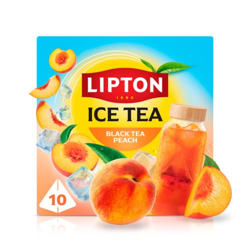 Lipton Ice Tea Herbata czarna aromatyzowana o smaku brzoskwiniowym 35 g (10 x 3,5 g)
