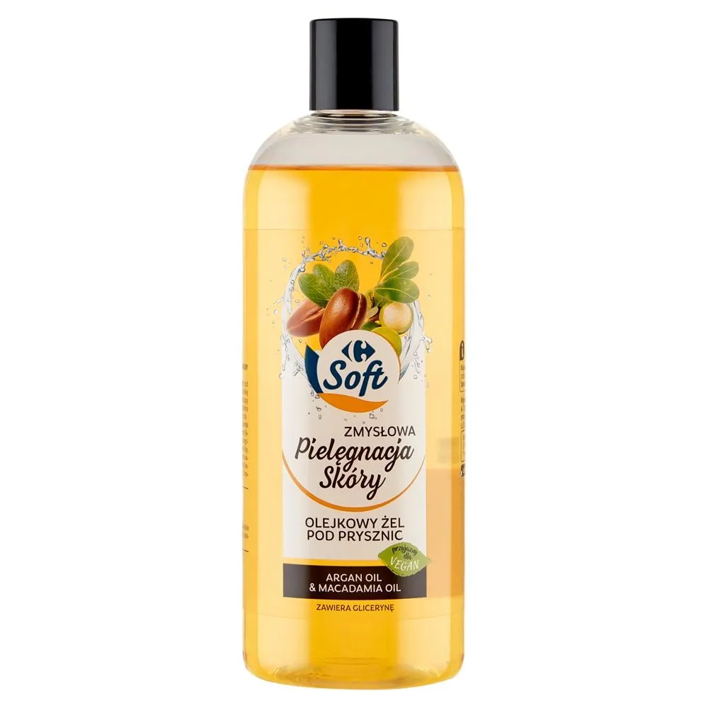 Carrefour Soft Argan Oil & Macadamia Oil Olejkowy żel pod prysznic 500 ml