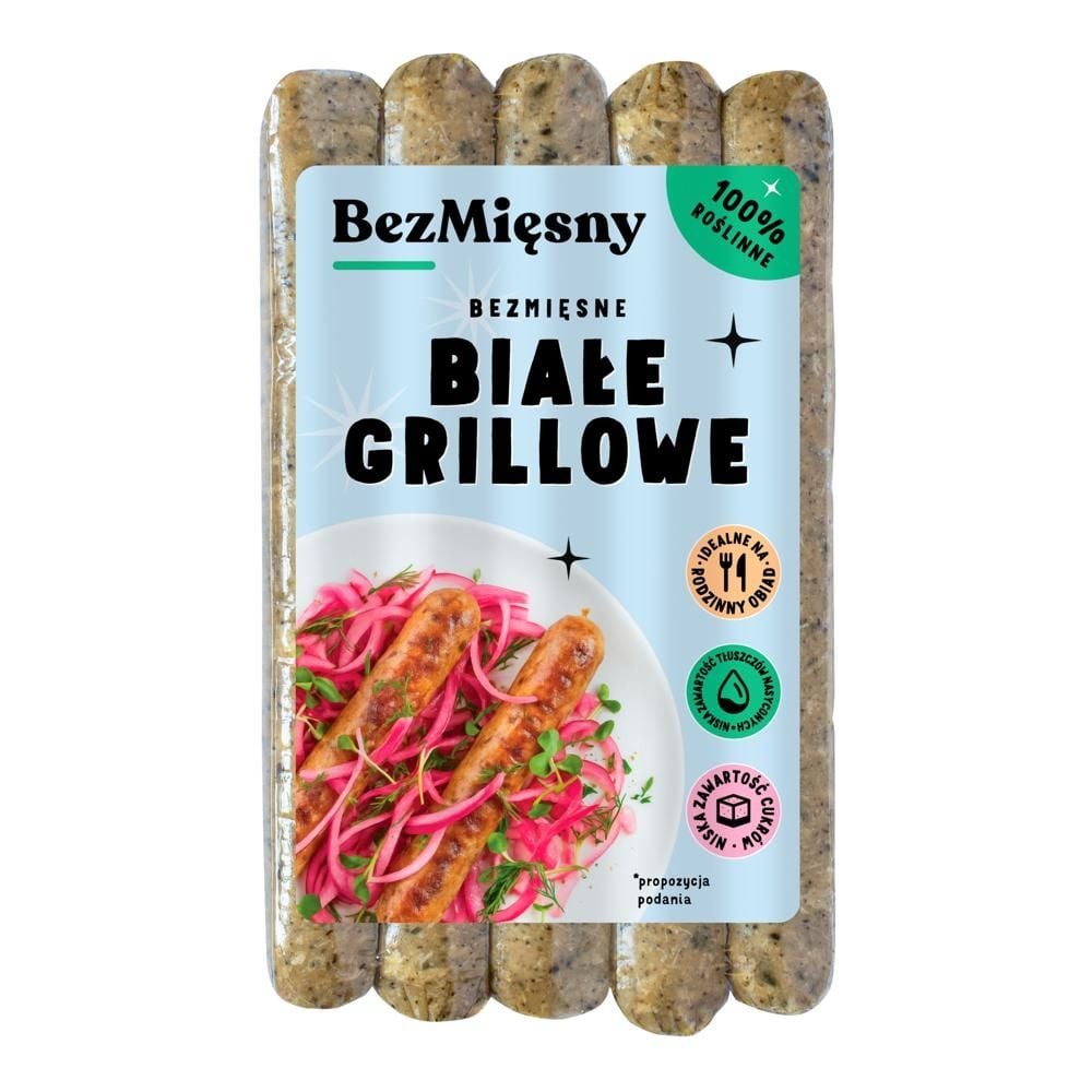 BezMięsny Bezmięsne kiełbaski białe 180 g