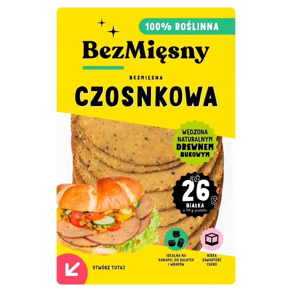 BezMięsny Bezmięsna szynka czosnkowa 120 g