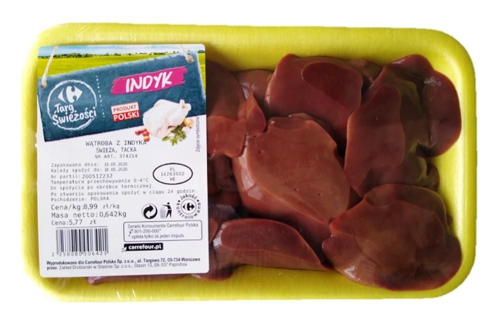 Wątroba z indyka tacka