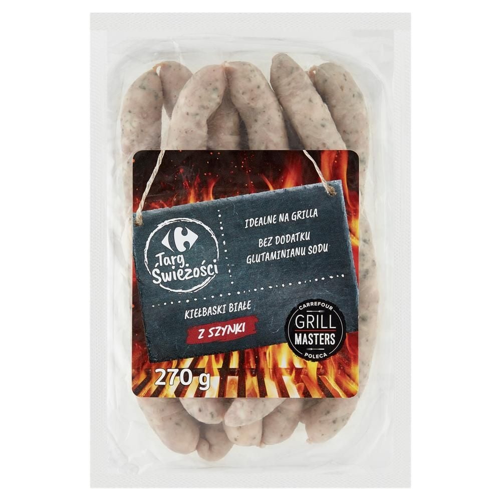 Carrefour Targ Świeżości Kiełbaski białe z szynki 270 g