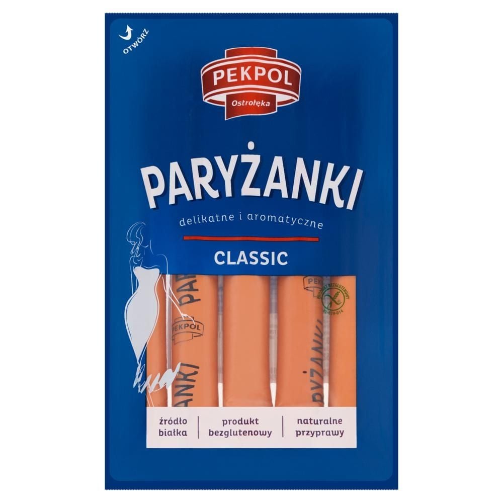 Pekpol Paryżanki Kiełbasa wieprzowo-drobiowa classic 250 g