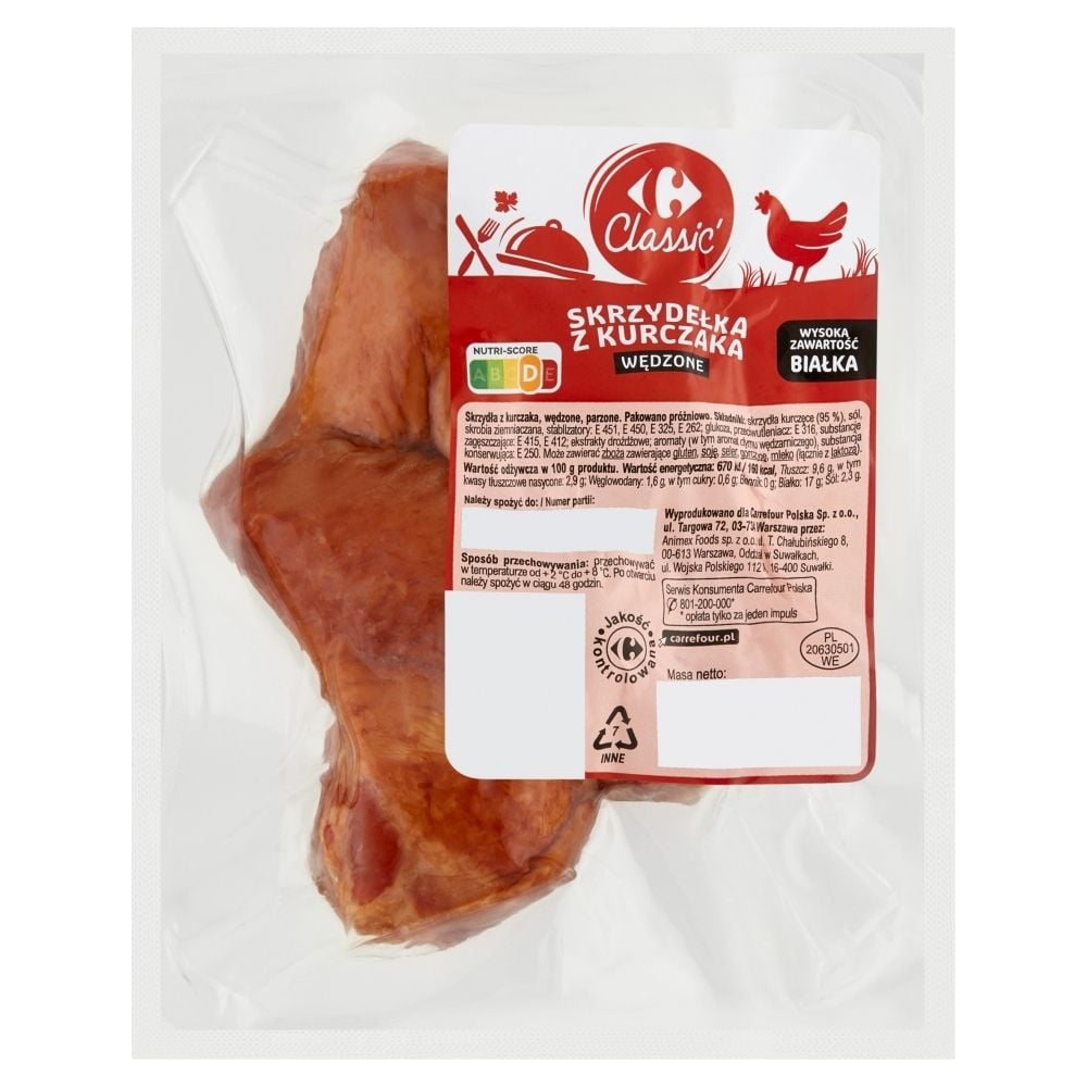 Carrefour Classic Skrzydełka z kurczaka wędzone