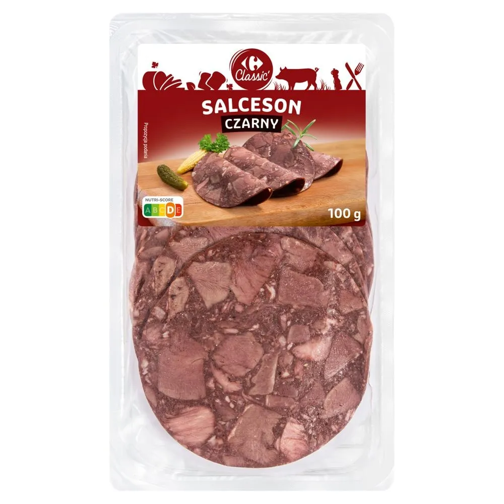 Carrefour Classic Salceson czarny 100 g