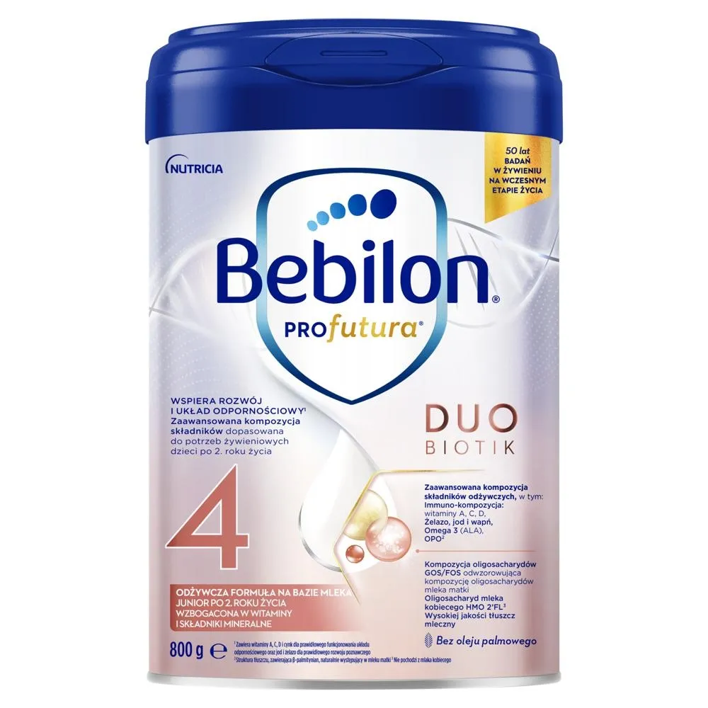Bebilon 4 Profutura Duobiotik Junior Odżywcza formuła na bazie mleka po 2. roku życia 800 g