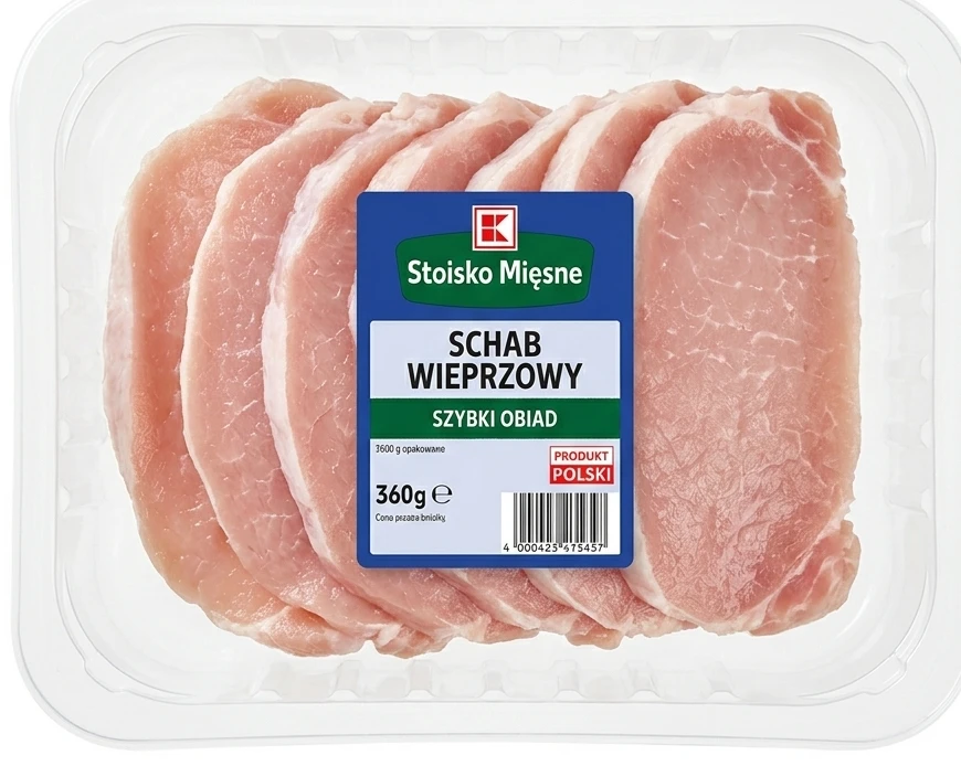 Polski schab wieprzowy bez kości, w plastrach