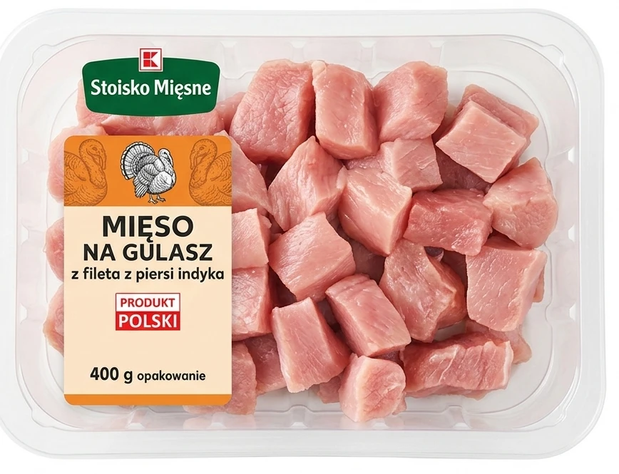Mięso na gulasz z fileta z piersi indyka