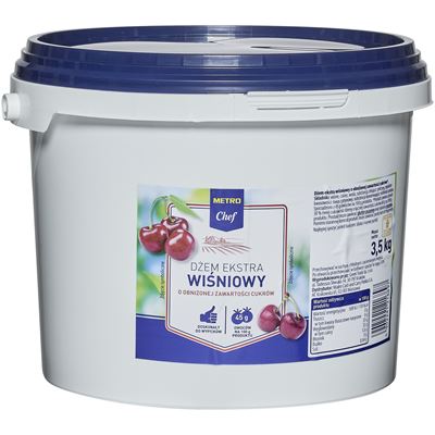 METRO Chef Dżem ekstra wiśnowy o obniżonej zawartości cukrów 3,5 kg