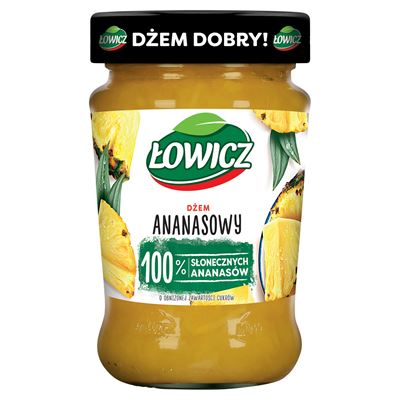 Łowicz Dżem ananasowy o obniżonej zawartości cukrów 8 x 280 g