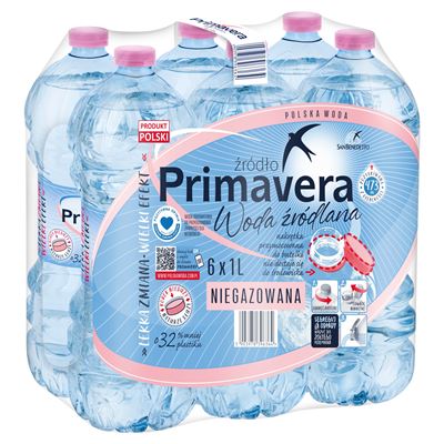 PRIMAVERA Woda źródlana niegazowana 6 x 1 l [kaucja]