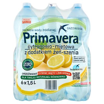 PRIMAVERA Napój gazowany cytryna-mięta 6 x 1,5 l
