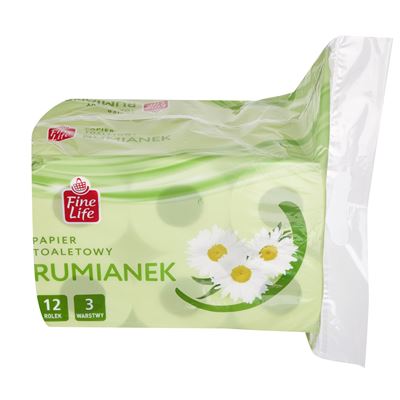 Fine Life Papier toaletowy Rumianek 3 warstwowy 12 rolek