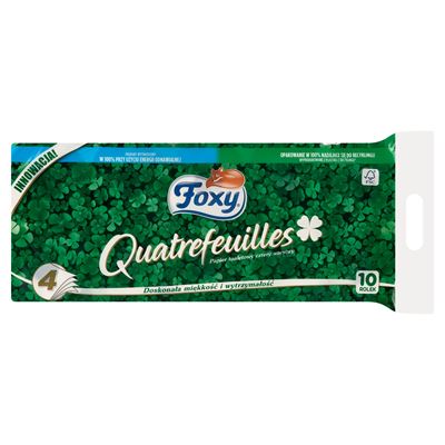 Foxy Quatrefeuilles Papier toaletowy 4 warstwowy 10 rolek
