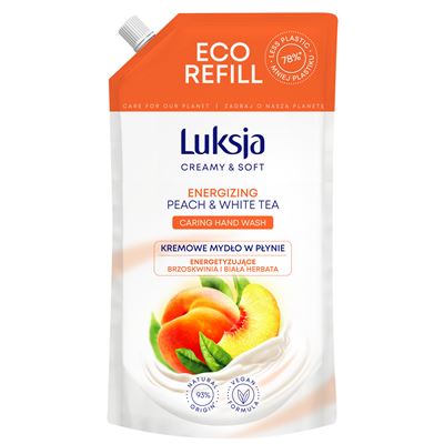 Luksja Mydło w płynie energetyzujące brzoskwinia i biała herbata 900 ml
