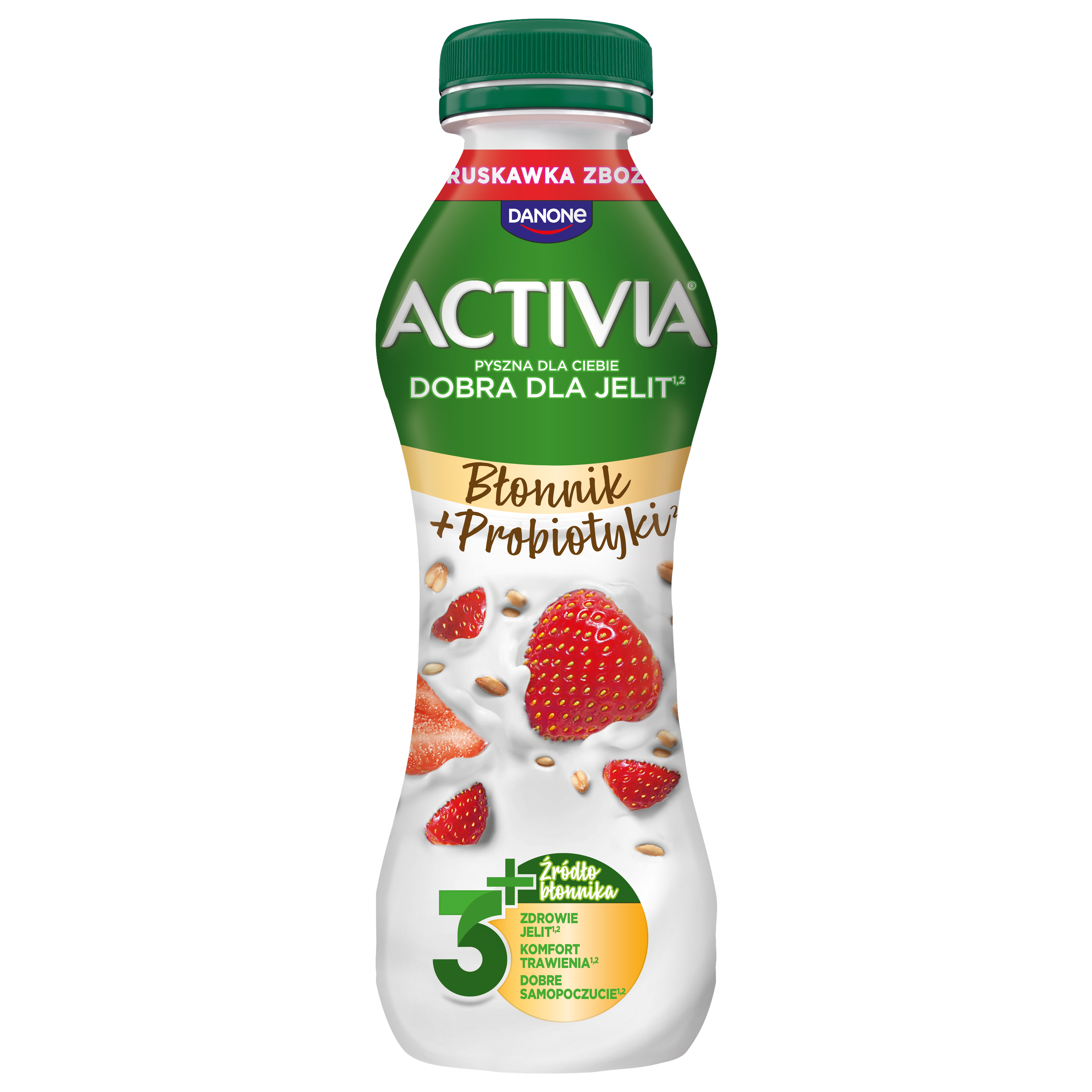 Jogurt Activia O Smaku Truskawkowym Ze Zbożami Oraz Szczepem Bakterii Actiregularis® 270G