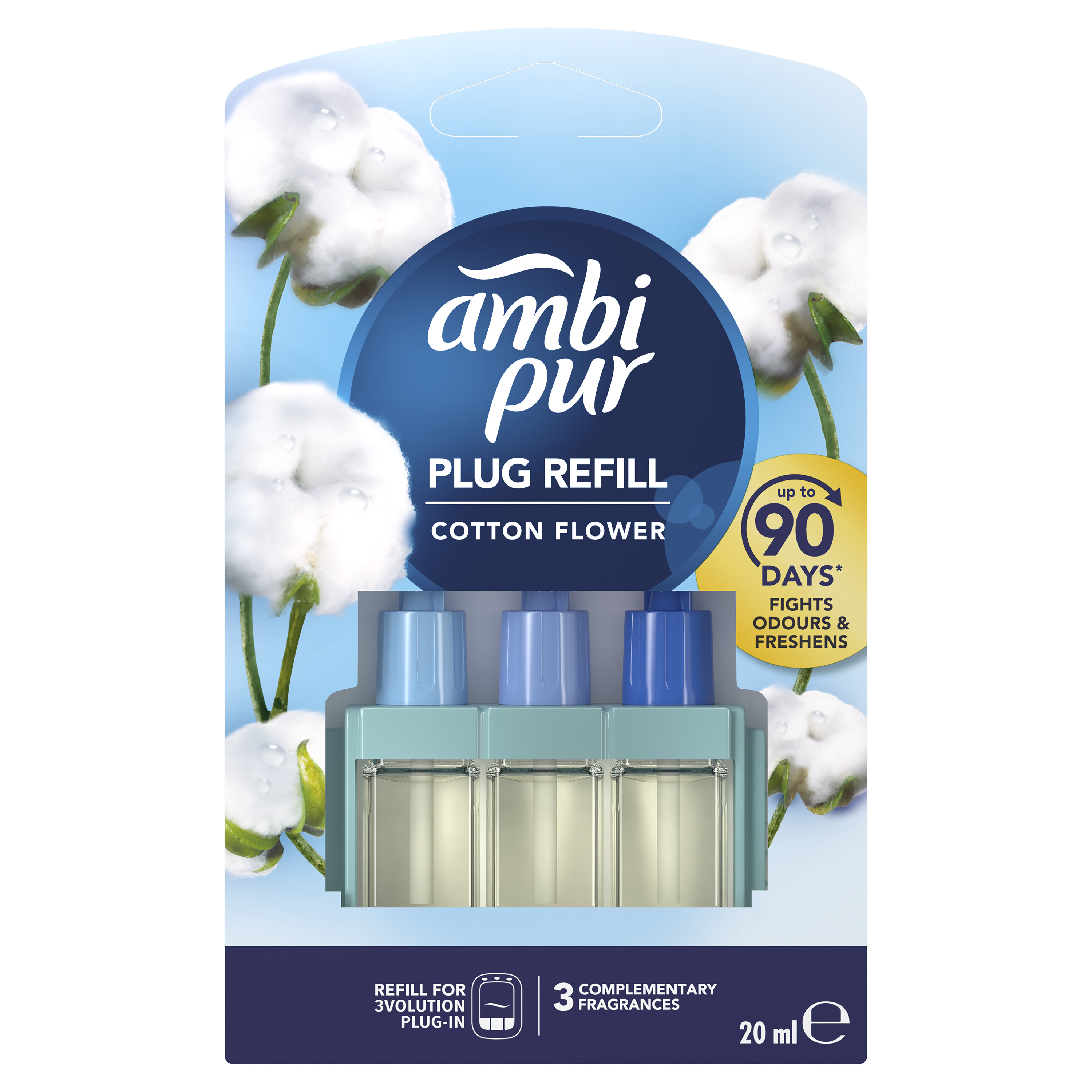 Ambi Pur Z Wkładem Do Elektrycznego Odświeżacza Powietrza Ambi Pur Cotton, 20Ml