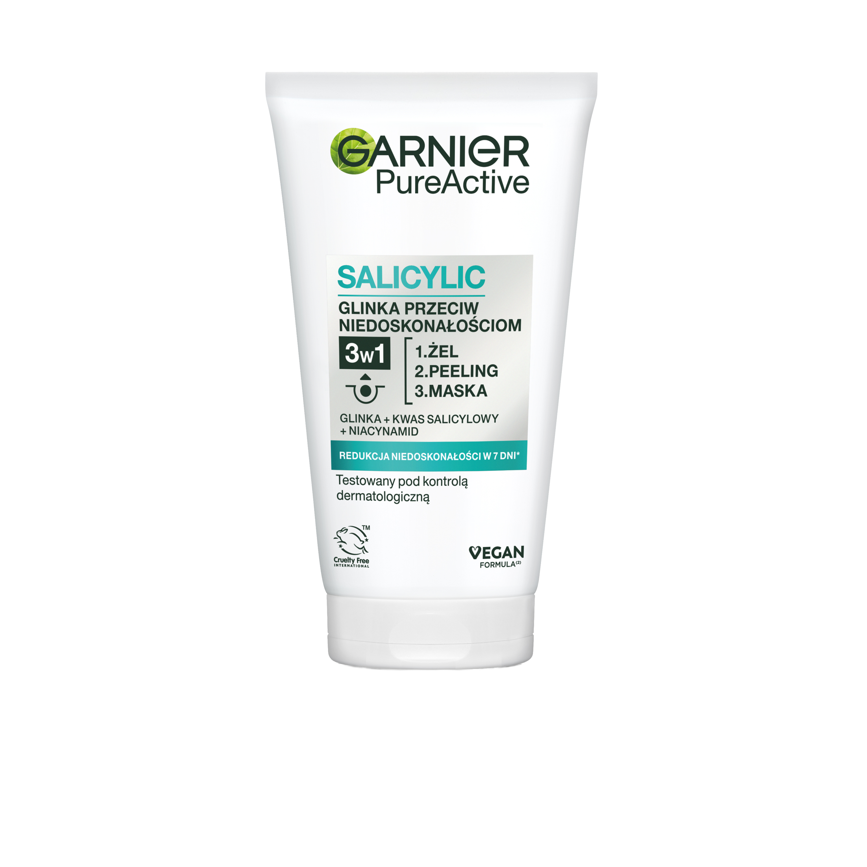 Garnier Pure Active 3W1 Żel Oczyszczający + Peeling + Maska 150 Ml