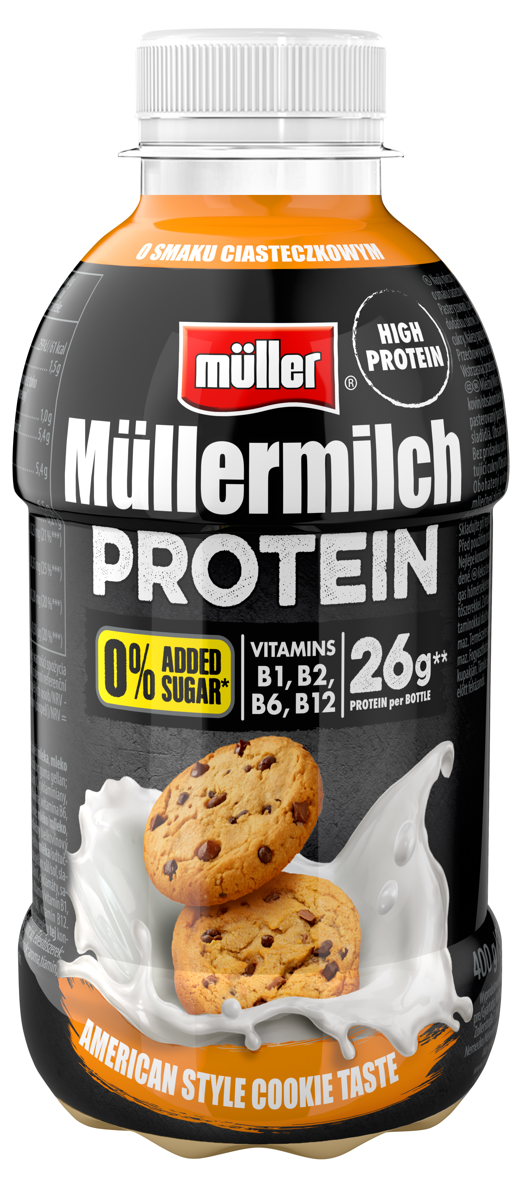 Müllermilch Protein Zero Napój Mleczny American Cookie 400G