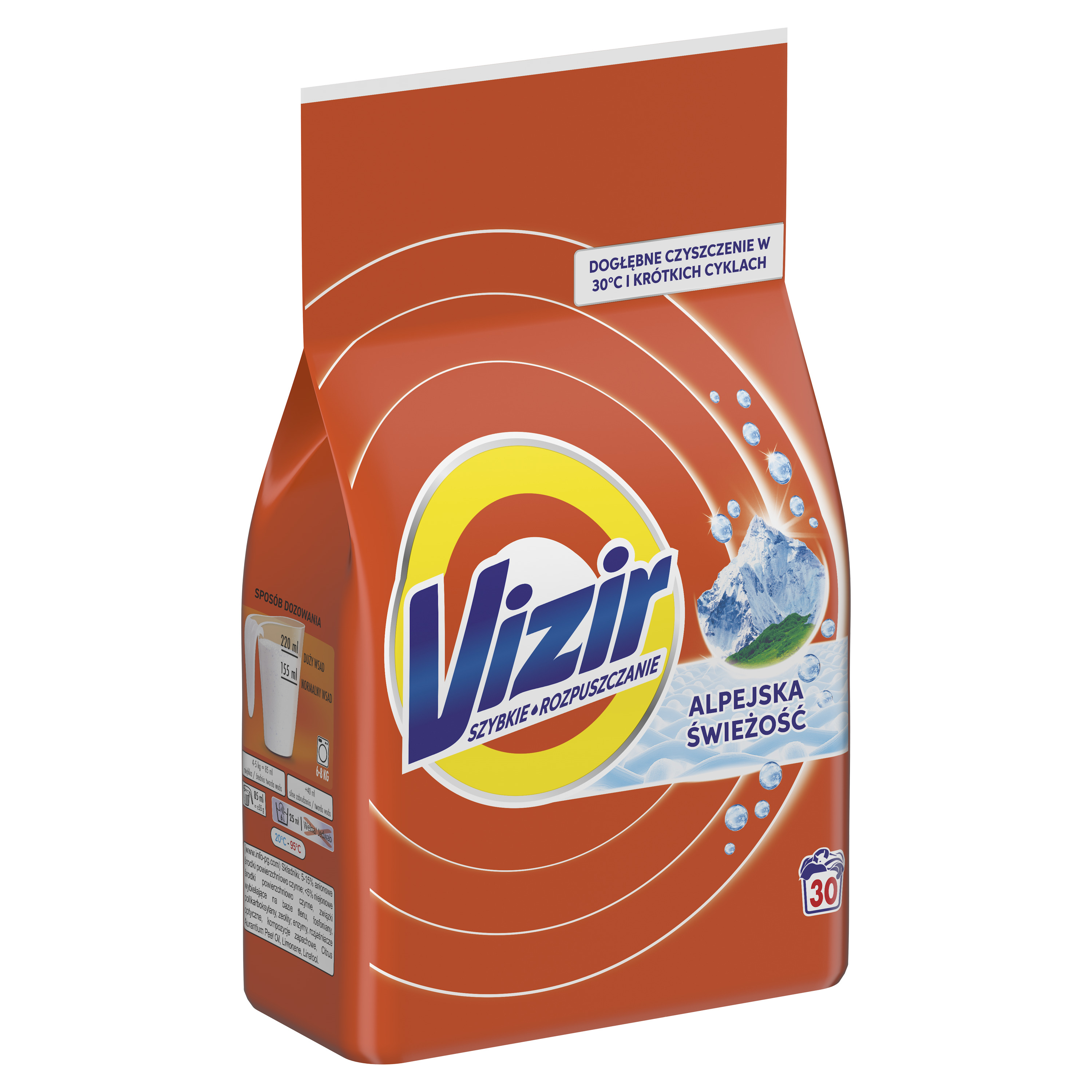 Vizir Proszek Do Prania, Alpine Fresh, 1.65 Kg, 30 Prań