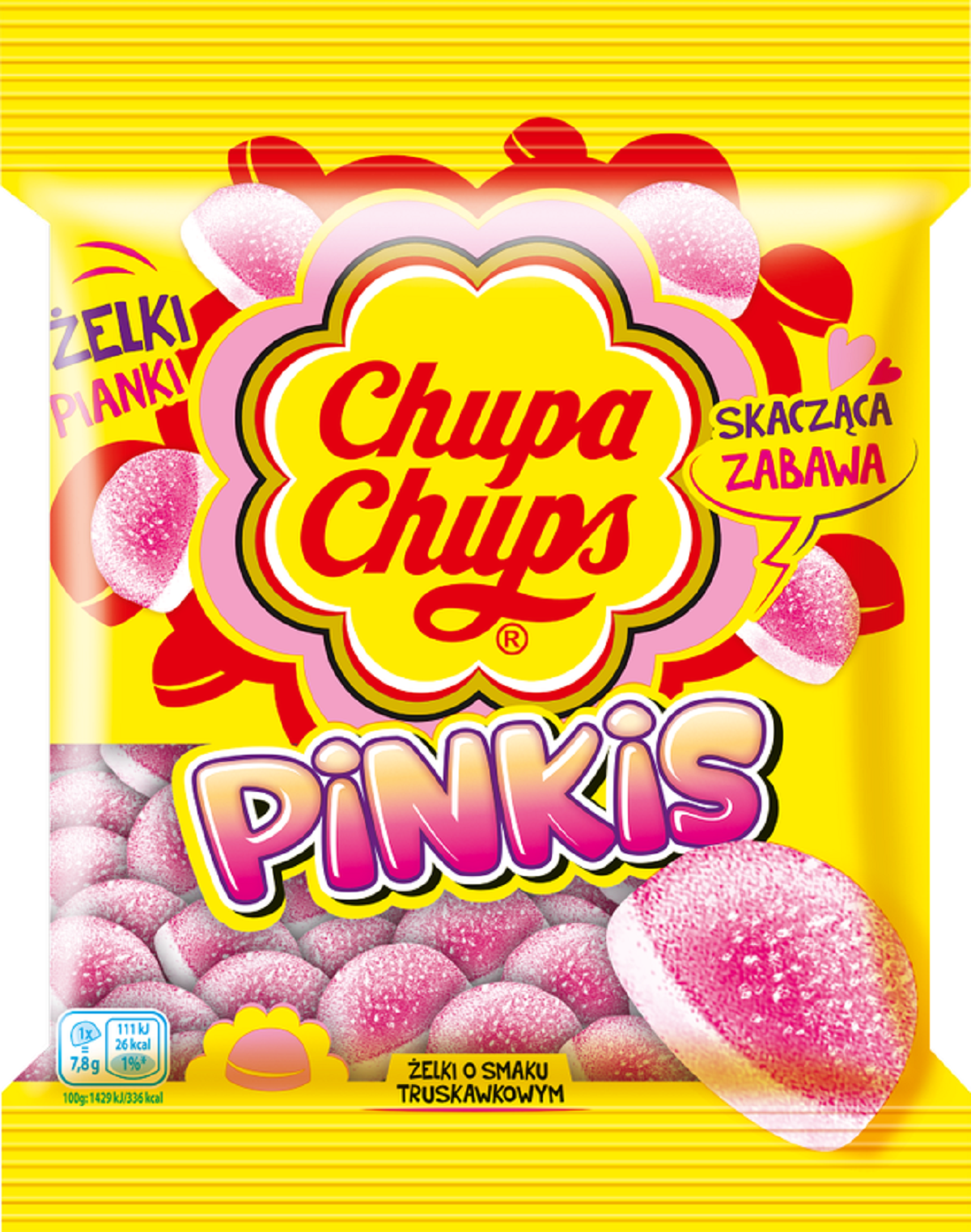 Żelki Chupa Chups Pinkis O Smaku Truskawkowym 90G