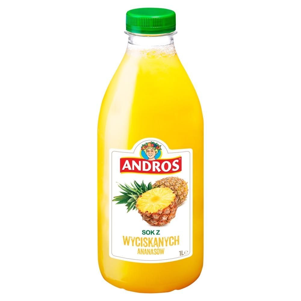 Andros Sok z wyciskanych ananasów 1 l