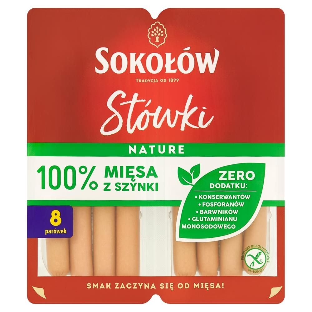 Sokołów Stówki Parówki z szynki 160 g (2 x 80 g)