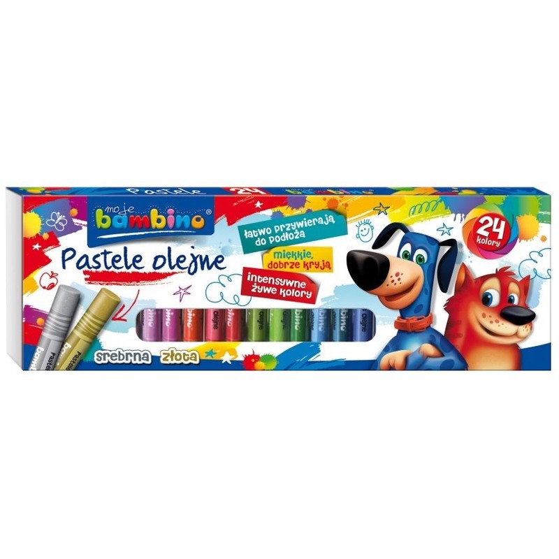 Pastele olejne 24 kolory Bambino  24 sztuki