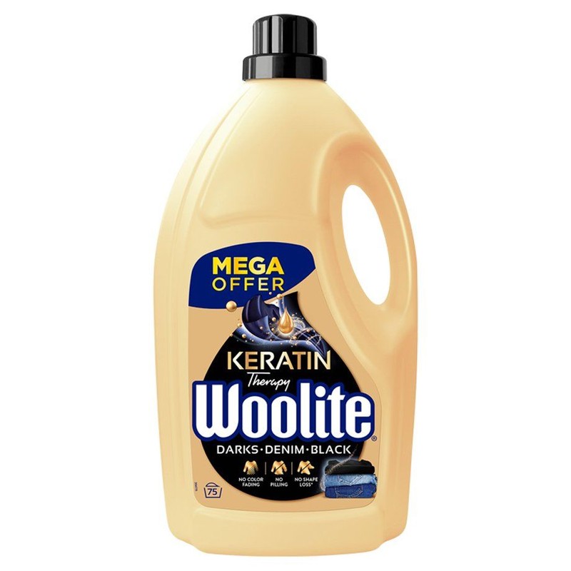 Płyn do prania ciemnych ubrań Keratin 75 prań Woolite 4,5 l