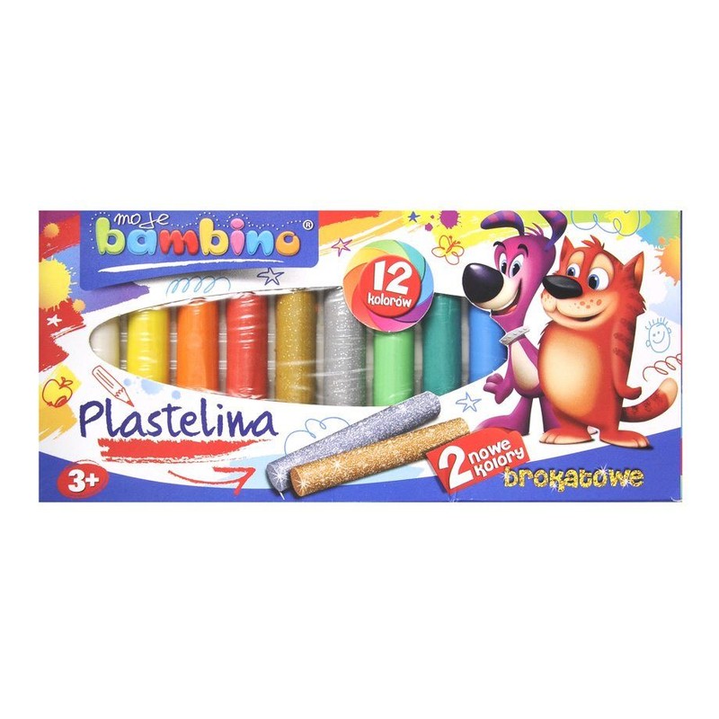 Plastelina 12 kolorów Bambino Bambino zestaw