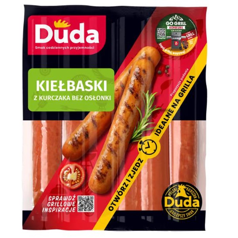 Kielbaski z kurczaka bez osłonki Duda 350 g