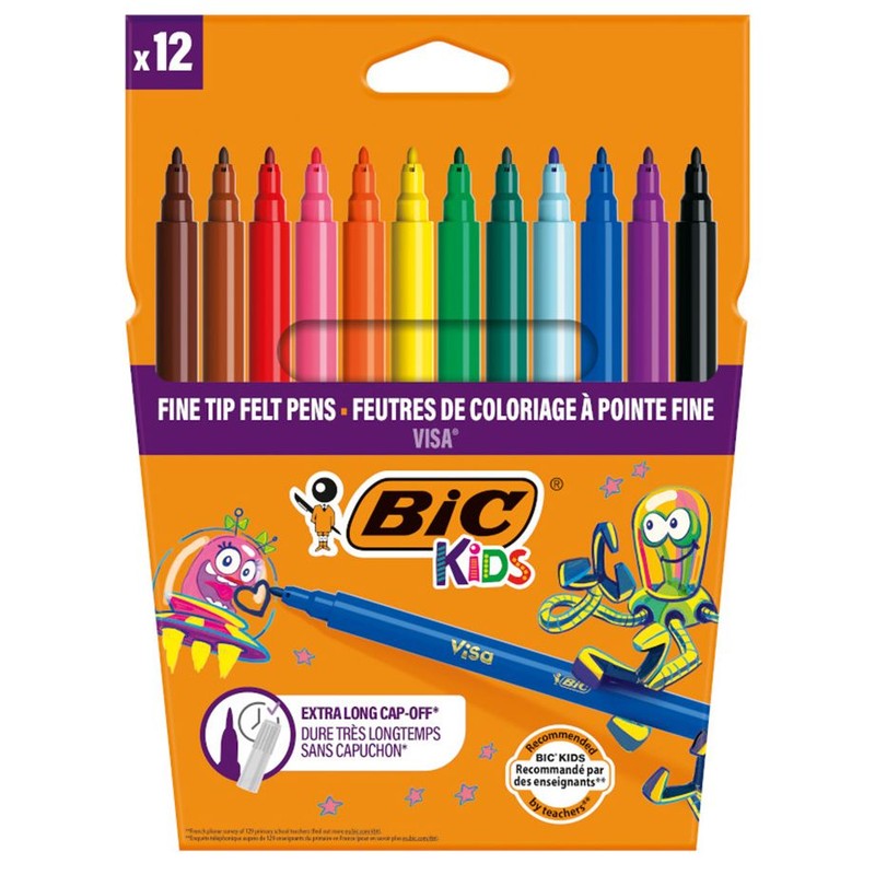 Flamastry Kids Visa BIC 12 sztuk